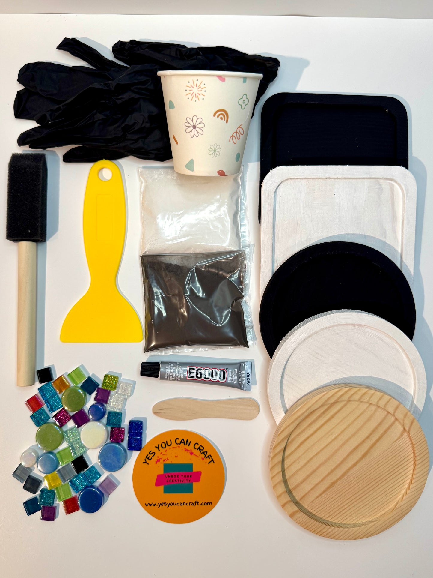 Mosaic Tile DIY kit contents