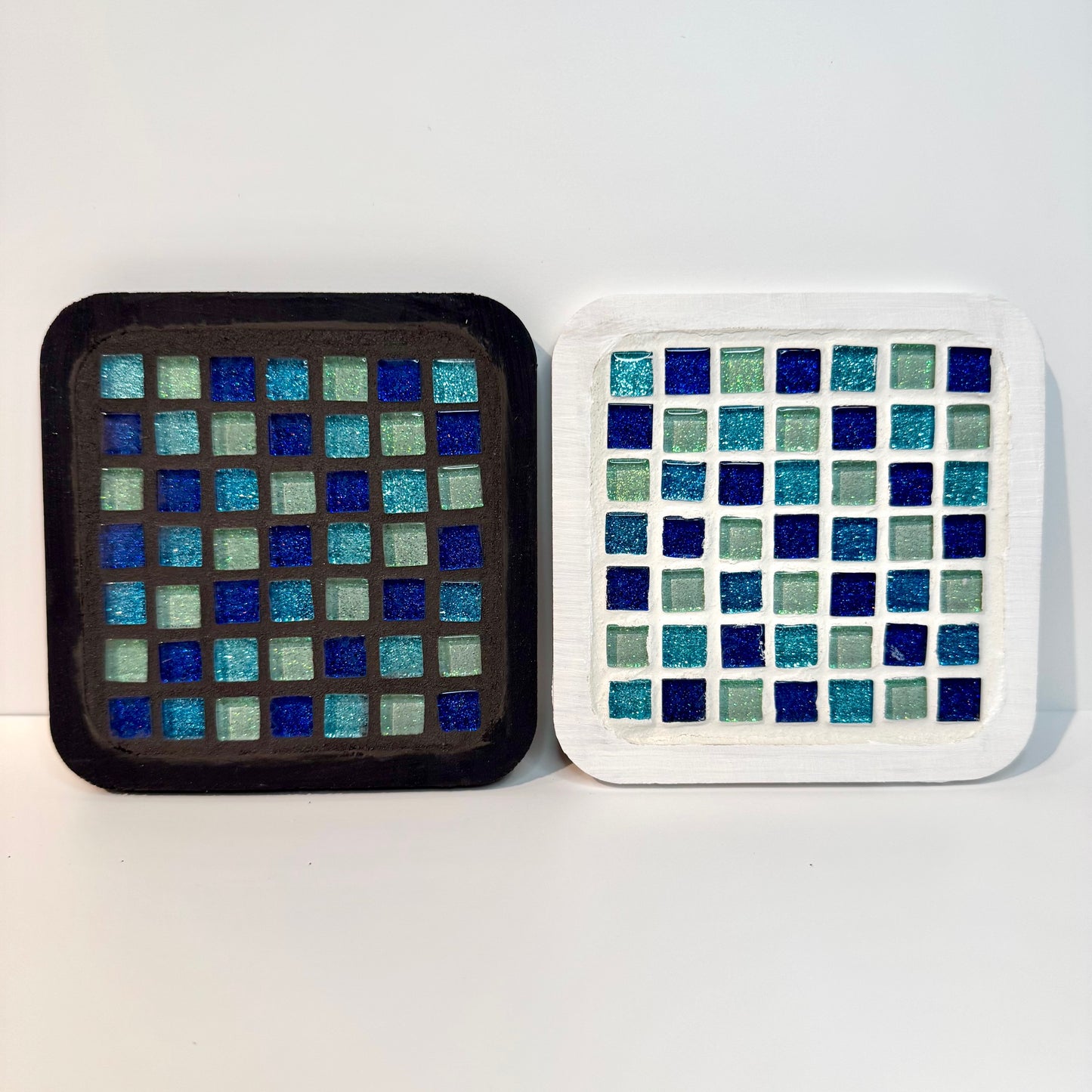 Blue Mosaic Tile Coaster DIY Project