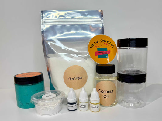 Sugar scrub making kit contents