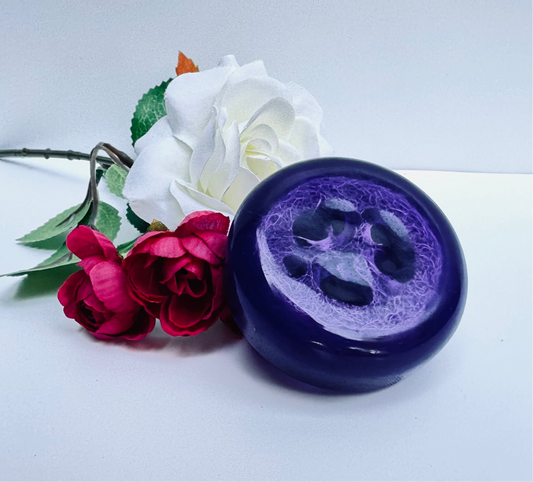Purple Loofah Soap Bar