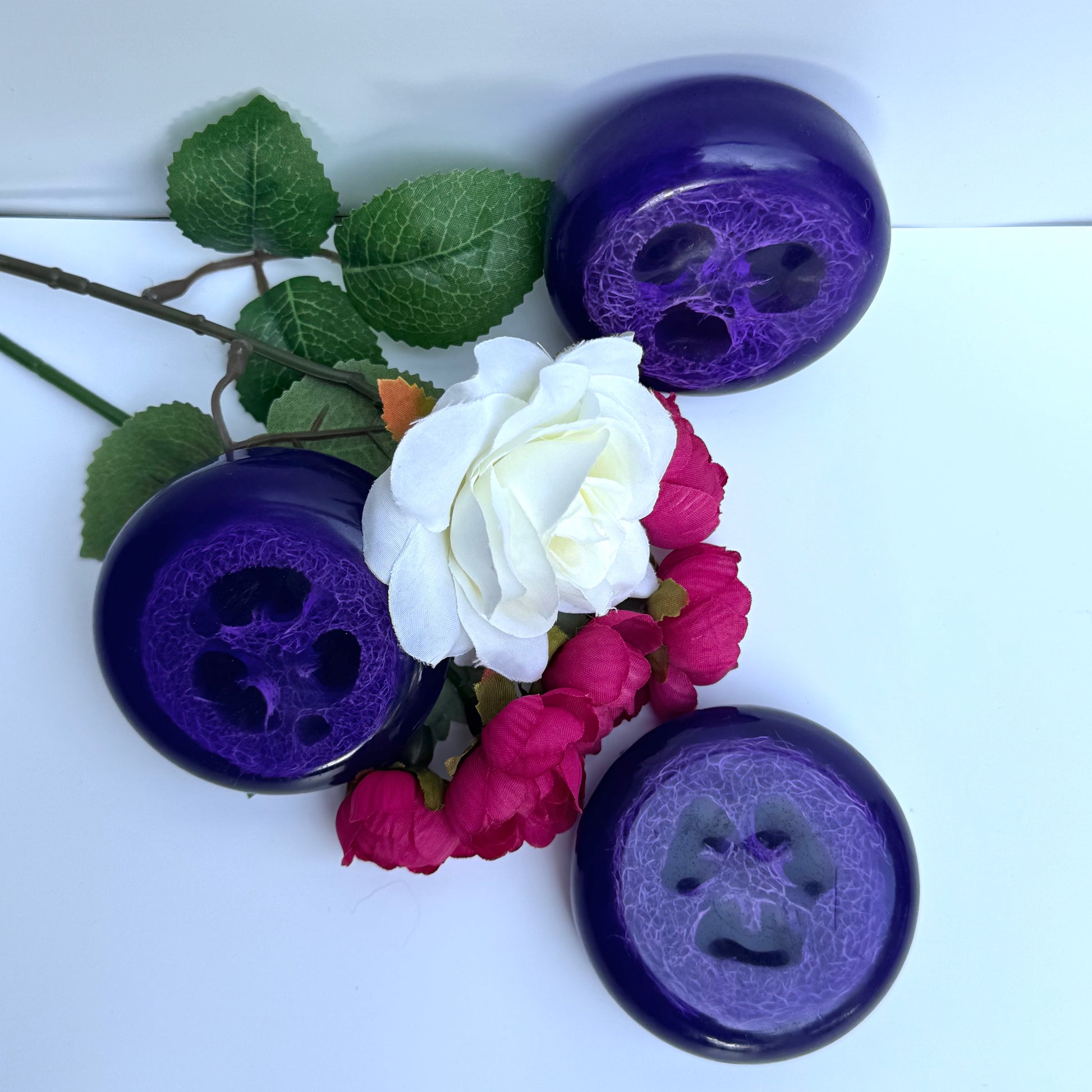 Purple Loofah Soap Bars 
