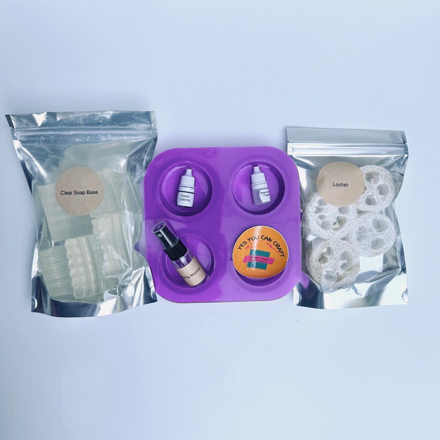 Loofah Soap Making Kit Contents