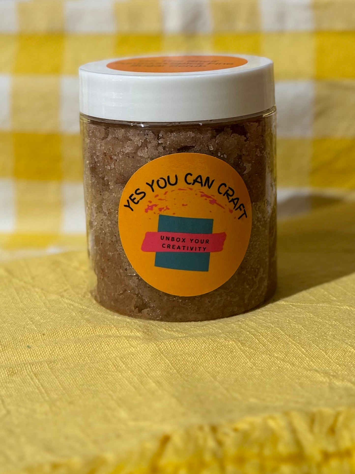 Jar of Pumpkin Spice Scented Sugar Scrub