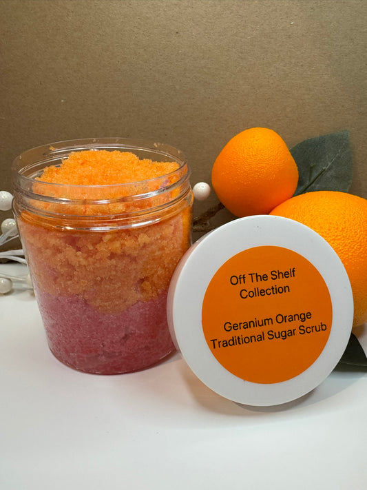 Open jar of sugar scrub